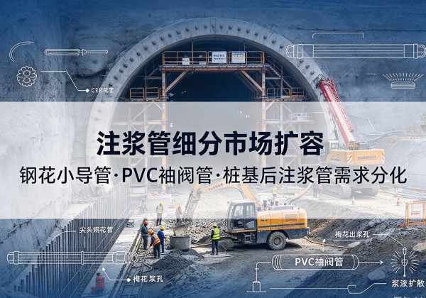 麦积注浆管细分市场扩容，隧道钢花小导管、PVC 袖阀管、桩基后注浆管需求分化